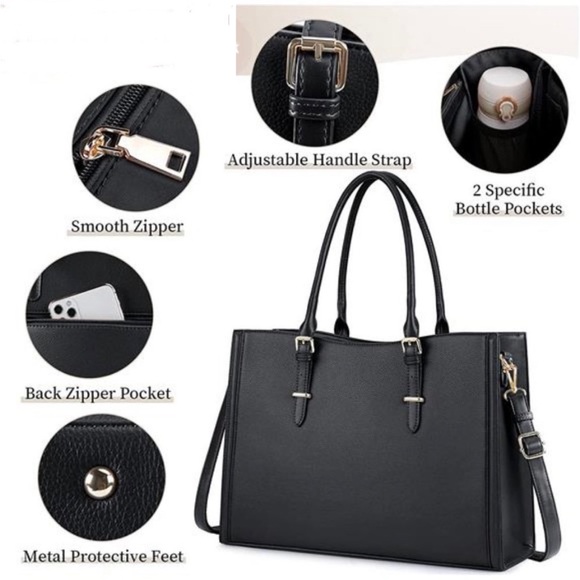 NWOT 𝅺laptop Bag 15.6 inch Waterproof Laptop Tote Work Bag - Picture 4 of 4